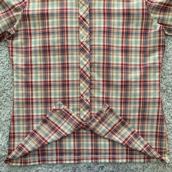 70s Vintage Button-Down Plaid Shirt. Small. Koret of California. - Picture 6 of 11